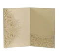 Partecipazione nozze intagliata al laser color champagne oro con effetto perlato - Beige Oro
