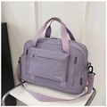 Borsa da viaggio fitness in nylon viola Morandi con tracolla e grande capacità - Viola