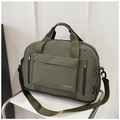 Grande borsa da viaggio fitness verde militare in nylon idrorepellente con tracolla - Verde