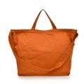 Burnt orange large capacity canvas tote bag with shoulder strap for daily commuting - One Size / Orange