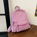 Sac à dos décontracté léger rose et violet avec plusieurs poches et sangles réglables - Rose