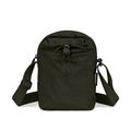 Borsa a tracolla in nylon verde oliva con tracolla regolabile e chiusura con coulisse - Verde Scuro