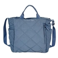 Morandi blauwe gewatteerde nylon draagtas met schouderriem en grote capaciteit - Blauw