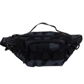 Tactical crossbody bag in grey camouflage with MOLLE system and multiple zip pockets - Camo Blue
