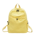 Mochila de viaje ligera amarillo brillante con correas ajustables y bolsillo con cordón - Amarillo