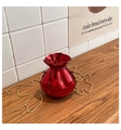 Glossy red acrylic fortune bag clutch with fine gold chain strap for women - Red