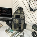 Taktische grüne Camouflage Umhängetasche mit MOLLE-System für Outdoor-Aktivitäten - Camo Grün