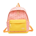 Pink and yellow star-themed school backpack for students with bold contrast colors - Pink and Yellow