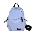 Minimalistischer hellvioletter Umhängerucksack aus wasserfestem Stoff mit Kordelzug - Blau