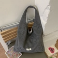 Graue Filz-Hobo-Tasche mit Sternstickerei und weicher Textur für den Alltag - Stern Dunkelgrau