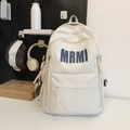 Minimalistische beige MRMI rugzak van waterbestendig nylon met een grote capaciteit - Wit