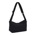 Fashionable black quilted tote bag for women with adjustable strap and large capacity - Black