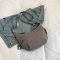 Sac à bandoulière en nylon gris foncé de grande capacité pour le transport quotidien - Gris