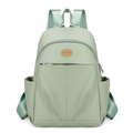 Mint green waterproof nylon backpack for students featuring large capacity and casual style - Green