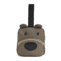 Mini mochila infantil de oso verde militar con orejas y correa de mano de nailon - Verde