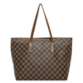 Bolso tote marrón con monograma impreso en Z y correas finas para estilo femenino - Marrón