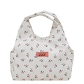 Floral print lightweight bento handbag with side pockets and strawberry label for women - Style 3