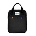 Borsa porta pc 14 pollici in tela nera con bottoni colorati e doppi manici - Borsa per Tablet Nera