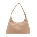 Bolso hobo minimalista de pana beige con diseño espacioso para el uso diario - Caqui