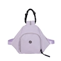 Versátil bolso bandolera triangular de nailon morado claro con correas dobles - Púrpura