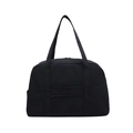 Bolso de viaje minimalista de nailon negro con gran capacidad y doble asa - Negro