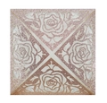 Laser cut rose gold glitter wedding invitation with intricate floral rose patterns - Apple Gold