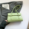 Bolso bandolera retro verde claro en piel sintética con gran capacidad y estilo chic - Verde