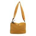 Sac bandoulière minimaliste en nylon jaune vif avec logo floral et bandoulière - Jaune