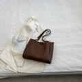 Grand sac cabas marron minimaliste pour femme en cuir PU mat avec doubles bandoulières - café