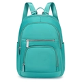 Mochila informal para mujer en verde menta con múltiples compartimentos con cremallera - Verde
