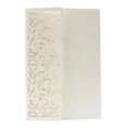 Élégante invitation de mariage découpée au laser avec motif floral complexe - Ivoire