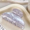 Elegant lavender marble textured acetate hair claw clip for women stylish hair styling - Square Shape / Blue