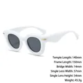 Retro round white frame sunglasses with dark lenses and gold conical rivet details - Solid White Frame Grey Lens
