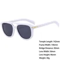 Retro round white sunglasses with dark grey lenses and golden metal arrow accents - Z3682 Solid White Gray Lens