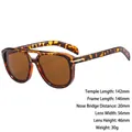 Retro tortoiseshell round sunglasses with brown lenses and golden arrow accents - Z3682 Tortoise Frame Tea Lens