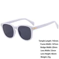 Retro round white frame sunglasses with dark lenses and gold arrow metal accents - Z3689 Solid White Gray Lens