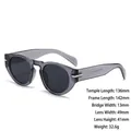Retro round sunglasses with grey translucent frames and detailed size dimensions - Z3765 Transparent Gray Gray Lens