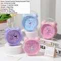 3-inch transparent crystal cartoon alarm clock set featuring Kuromi and Cinnamoroll - 1211 Cartoon Silent Alarm Clock (3-inch) / Random Styles