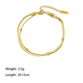 Ensemble de colliers superposés dorés avec chaîne serpent et perles et tag K18 - Chevillère (XKA0064) / Doré
