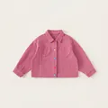 Roze spijkerjas voor meisjes met hartvormige zakken en kleurrijke knopen - 110 / Roze