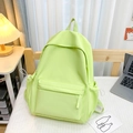 Zaino da studente verde fluorescente con tasche laterali a coulisse e grande capienza - Taglia unica / Verde