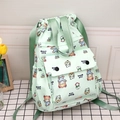 Sac à dos à cordon vert clair pour filles avec motifs cartoon et poche à rabat avant - Fille Vert Clair