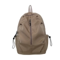 Minimalistischer khakifarbener wasserabweisender Rucksack für Reisen und Campus - Khaki