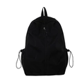 Minimalistischer schwarzer Freizeitrucksack für Paare mit praktischen Tunnelzugtaschen - Schwarz