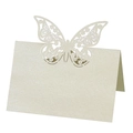 Marque-places papillon 3D en papier perlé découpé au laser pour décoration de mariage - Vert Émeraude