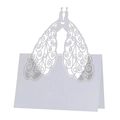 Elegante segnaposto bianco intagliato al laser con design a pavone per tavoli da matrimonio - Bianco
