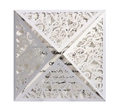 Elegant white laser cut butterfly wedding invitation with sophisticated hollow design - White