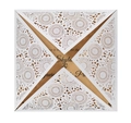 Invito di nozze floreale tagliato al laser con copertina bianca e inserto in kraft - Bianco