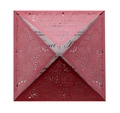 Elegante invito di nozze intagliato al laser rosso rosa con motivi floreali mandala - Rosso scuro