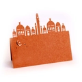 Laser cut golden palace and moon hollow place cards for wedding or Ramadan table decoration - Bronze (Bronze)